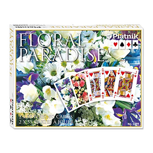 Piatnik 2299 - Kartenspiel "Blumenparadies", 2 x 55 Blatt, blau von Piatnik