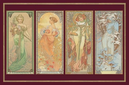 Piatnik 5576 Alfons Mucha 4 Jahreszeiten, 1.000 Teile Puzzle, Metallic, 1000 von Piatnik