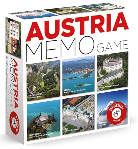 Piatnik 6677 Austria Memo-Spiel mit schönen Aussichten und Gehirnjogging, Weiß von Piatnik