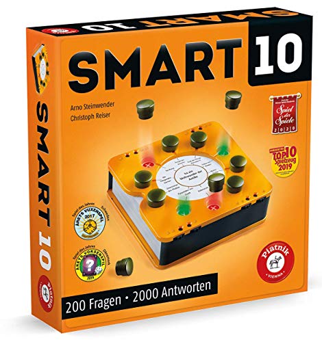 Piatnik 7167 - Smart 10 | Das revolutionäre Alleswisser Brettspiel I Für die Quizfreunde | Wer ist der Quizkönig | Ab 12 Jahren | Wissenfragen von A - Z | Für Unterwegs und Zuhause von Piatnik