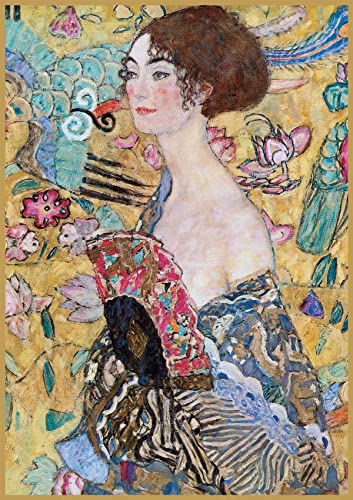 Piatnik PIA5527 1000 Teile Puzzle Dame mit Fächer von Gustav Klimt von Piatnik