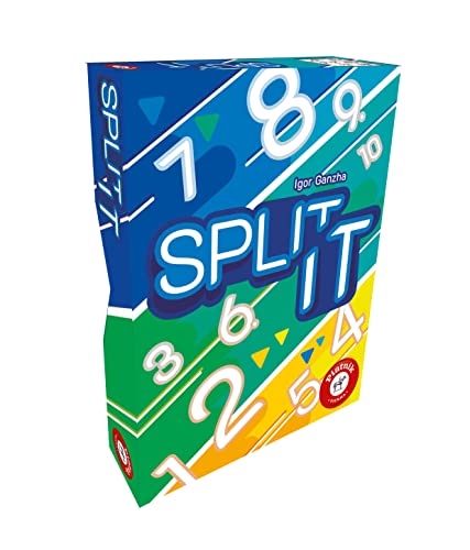 Piatnik 6675-Split Split It | Gut geteilt ist halb gewonnen | Kartenspiel | Geschicktes Tippen | Ab 8 Jahren, Weiß, Schwarz, Rosa von Piatnik