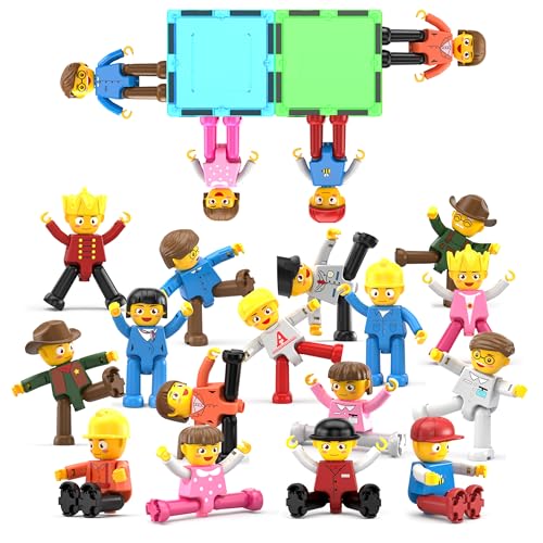 PicassoTiles 16 Piece Character Action Figures Toddler Toy Set Expansion Variety Pack Magnet Education Construction Blocks STEM Learning Kit Pretend Play Toys for Magnetic Building Block Tiles PTA08 PicassoTiles 16 Piece Character Action Figures Toddler Toy Set Expansion Variety Pack Magnet Education Construction Blocks STEM Learning Kit Pretend Play Toys for Magnetic Building Block Tiles PTA08 von PicassoTiles