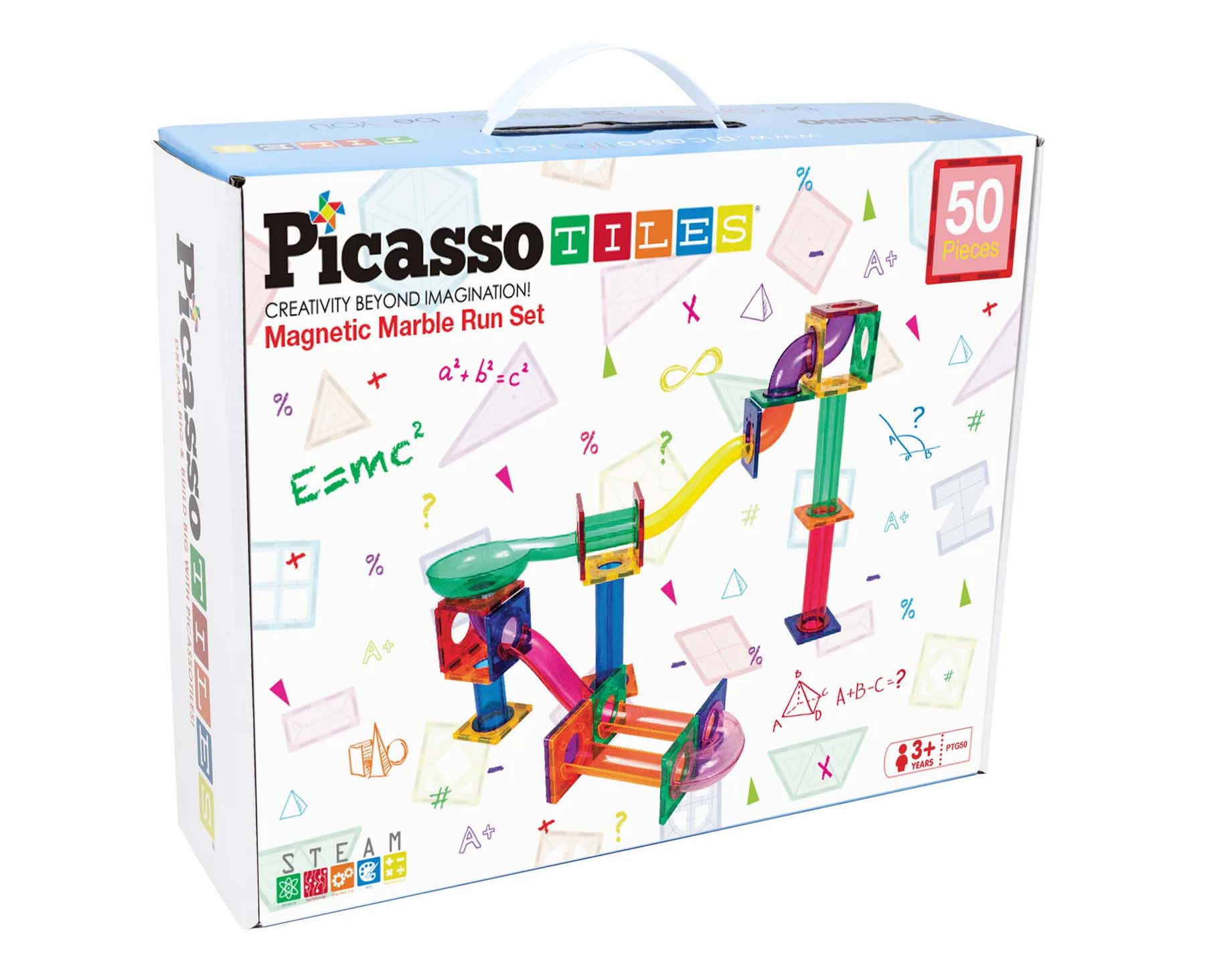 PicassoTiles Kugelbahn Magnetischer Bausatz 50 Teile von PicassoTiles