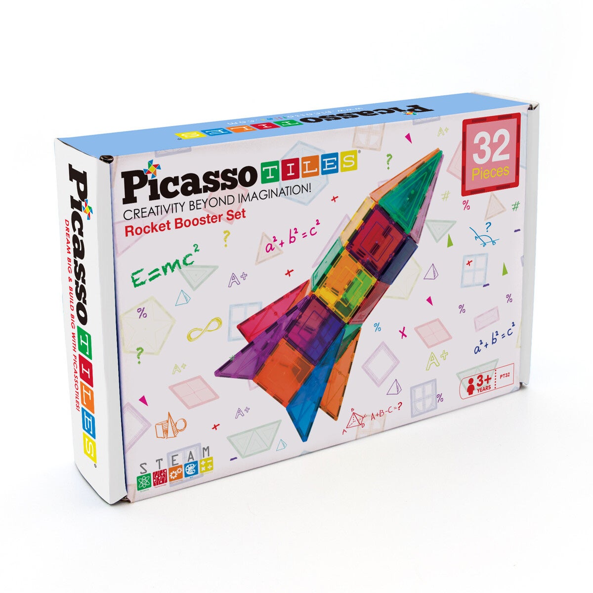 PicassoTiles Rocket Booster Magnetischer Bausatz 32 Teile von PicassoTiles