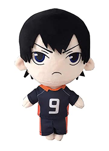 Piccodos Anime Karasuno High School Kageyama Tobio NO.9 Doll Plush Plüschpuppe Cosplay Kuscheltier Plüschtier Schwarz 20cm von Piccodos