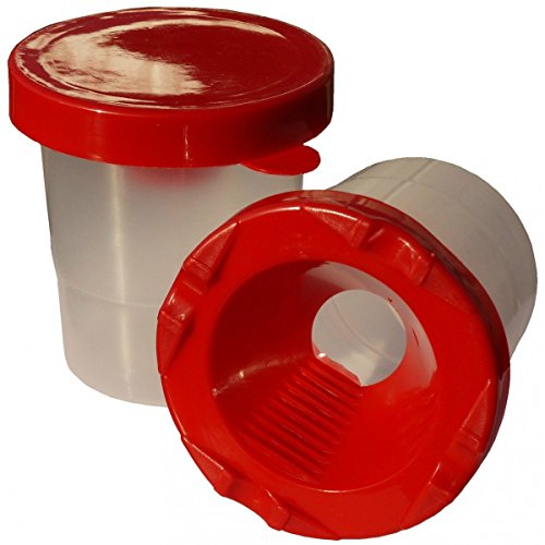 Piccolino 12er Set Pinselbecher - Wasserbecher mit Auslaufschutz und Deckel, D:8cm x H:9cm - 12 Stück von Piccolino