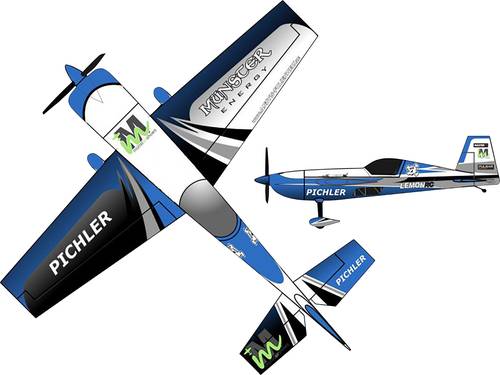 Pichler Modellbau Extra 330 Münster Energy Combo Blau RC Motorflugmodell Bausatz 840mm von Pichler Modellbau