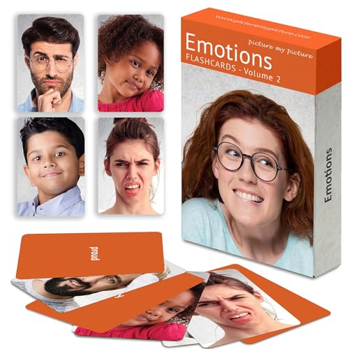 Gefühle und Emotionen Lernkarten, Volumen 1. 40 Fotokarten zur Förderung der Sprachentwicklung zum Thema Emotionen. Material zur Förderung der Sprachentwicklung, Englisch als Zweitsprache. von Picture My Picture