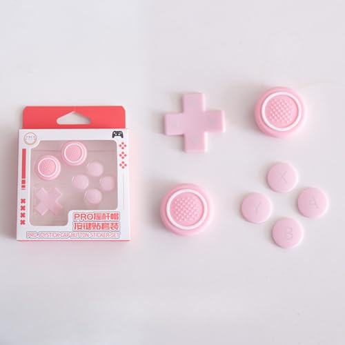 Circle Rocker Cap for Switch Pro Cross Directional Buttons ABXY Button Stickers for PRO Grip Accessories von Pidynx