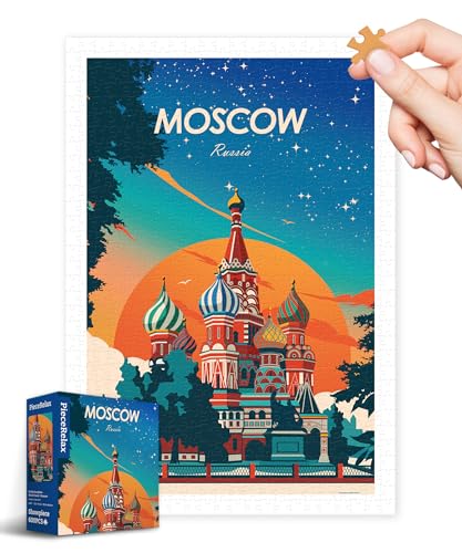 PieceRelax Puzzle für Erwachsene Studio Inception - World Travel - Moscow [H3571], Puzzleliebhaber, 600 Teile von PieceRelax