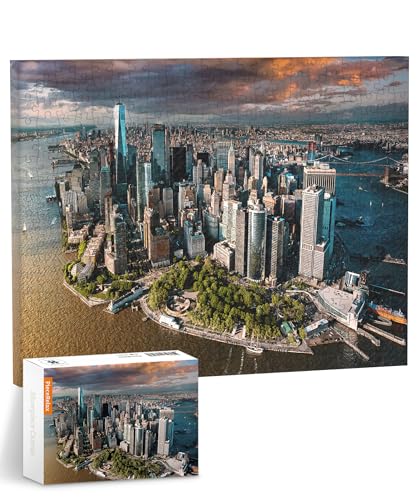 PieceRelax Wandbilder Puzzle für Erwachsene Henry Do - Aerial Photography - New York City, USA [HN1308], Wanddeko für Wohnzimmer, Perfekt für Geburtstags, 366 Teile von PieceRelax