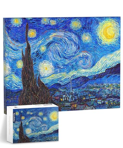 PieceRelax Wandbilder Puzzle für Erwachsene Vincent Van Gogh - The Starry Night [HN1306], Wanddeko für Wohnzimmer, Perfekt für Geburtstags, 366 Teile von PieceRelax