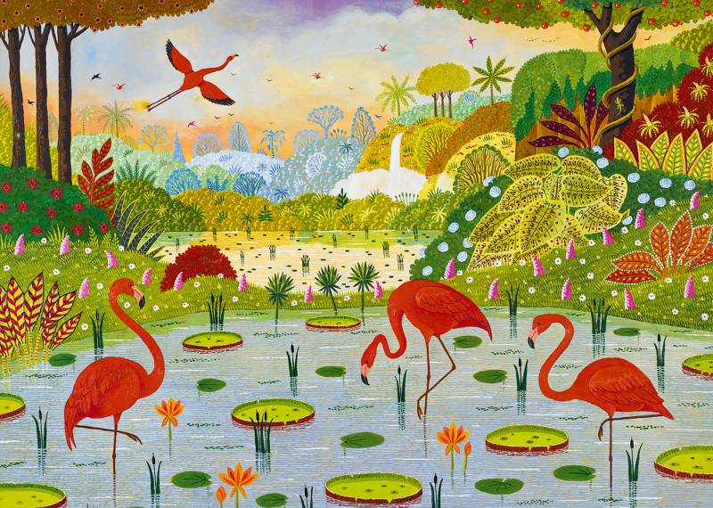 Pieces & Peace Karibische Flamingos  1000 Teile Puzzle Pieces-and-Peace-0073 von Pieces & Peace