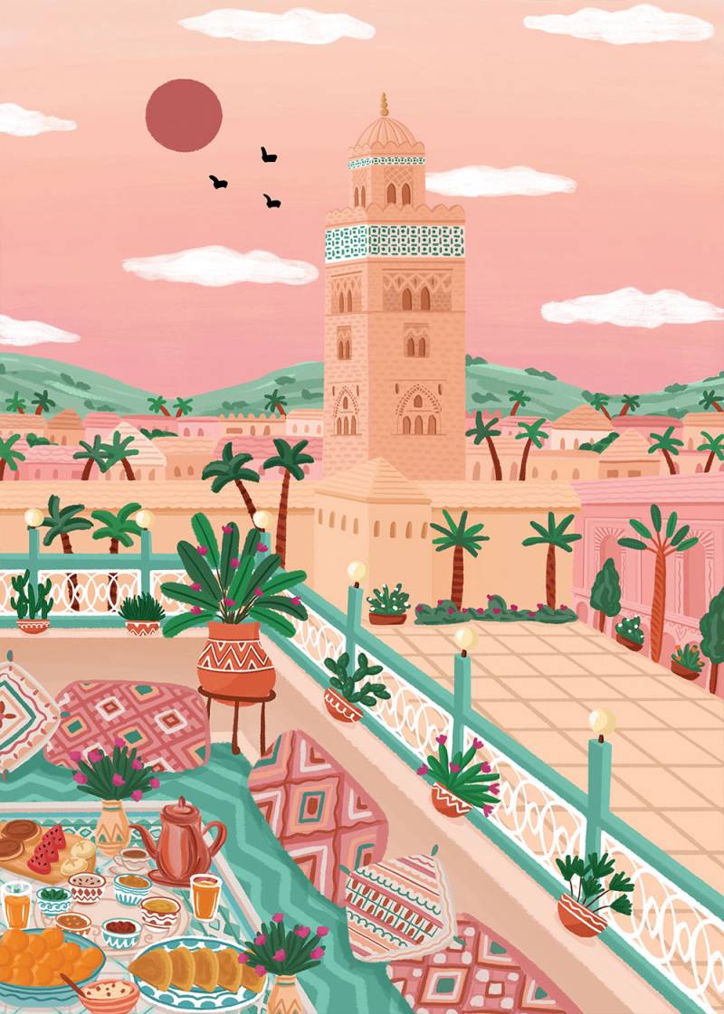 Pieces & Peace Koutoubia-Moschee, Marokko 1000 Teile Puzzle Pieces-and-Peace-0110 von Pieces & Peace