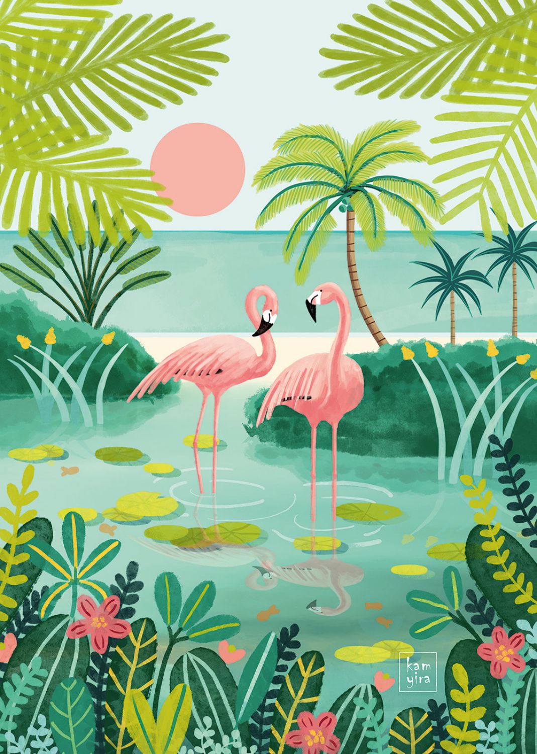 Pieces & Peace Puzzle 500 Teile – Flamingo - Pieces & Peace Puzzle 500 Teile – Flamingo - von Pieces & Peace
