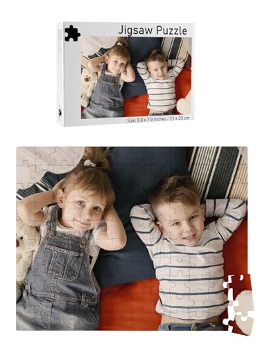 PiercingJak Fotopuzzle 120 Teile mit Ihrem eigenen Bild 25x20cm Personalisiertes Puzzle mit Foto Schachtel, Individuelle Geschenke für Freunde Partner Familie von PiercingJak