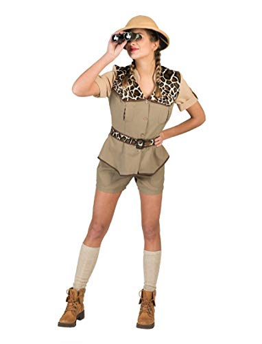 Kostüm Safari Dame Judy Größe 36/38 / Leopardenmuster Entdecker Damenkostüm Afrika Forscherkostüm Karneval Fasching Pierro's von Funny Fashion