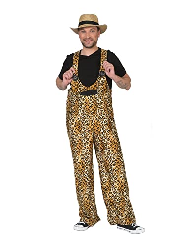 Kostüm Latzhose Leopard Badu Größe 52/54 Herren Damen Unisex Leopardenmuster Tierkostüm Wilde Tiere Afrika Safari Zoo Karneval Fasching Pierro's von Pierros