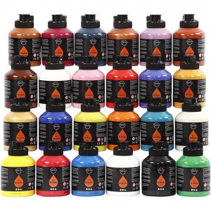 Acrylfarbe, Mattglänzend, Sortierte Farben, 24x500ml/ 1 Pck von Pigment Art School