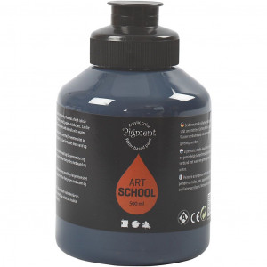 Acrylfarbe, Mattglänzend, Deckend, Indigo, 500ml/ 1 Fl. von Pigment Art School