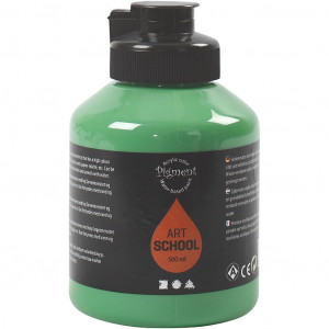 Acrylfarbe, Mattglänzend, Deckend, Mediumgrün, 500ml/ 1 Fl. von Pigment Art School