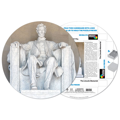 Pigment & Hue, INC Fertiges Rundpuzzle - Lincoln Memorial 140 Teile Puzzle Pigment-and-Hue-RLINC-41201 von Pigment & Hue, INC