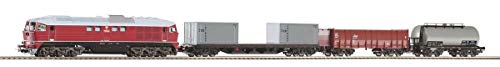 97935- Start-Set mit Bettungsgleis Personenzug Dampflok mit Tender von Piko