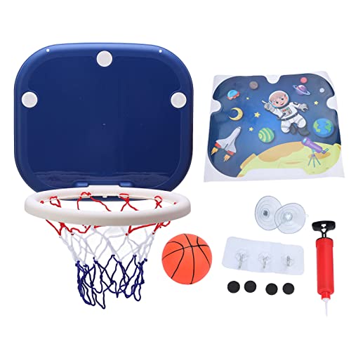 Pilipane Faltbares Wand-Basketballkorb-Set für den Innenbereich mit Saugnapf-Befestigung für Kleinkinder. Das Mini-Brettnetz fördert das Spielen und Lernen (Blau) von Pilipane