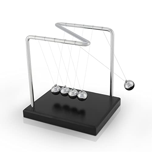 Pilipane Newtons Cradle Balance Bälle,Newton Pendel, Z-förmige Bälle Newtons Cradle, Wissenschafts-Physik-Lernzubehör für Kinder und Erwachsene, Büro-Schreibtisch-Dekoration von Pilipane