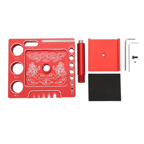 Pilipane RC -Autoständer Multifunktionen Reparaturwerkstation 360 Grad Rotation Aluminiumlegierung für 1/18 1/24 Skala RC Cars SCX24 (Red) von Pilipane