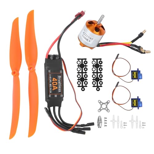 Pilipane RC-Flugzeugset mit bürstenlosem 1100-KV-Motor, 40-A-Regler, 9-G-Mikroservo und 1060-Propeller. Umfangreiche Upgrade-Komponenten für ferngesteuerte Flugzeuge von Pilipane