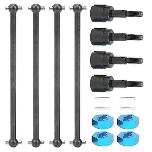 Pilipane Universal Antriebswelle RC Antriebswelle RC Hub Adapter Combiner Hochleistungsregel für HSP 94111 94108 1/10 RC -Auto Schwarz Silber Optional 90 mm 32 mm 5mm 1 Set (Black) von Pilipane