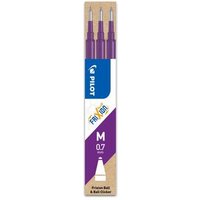 PILOT PEN 2261008F Mine FriXion 0.7 Violett - 3er Set Tintenrollerminen von Pilot