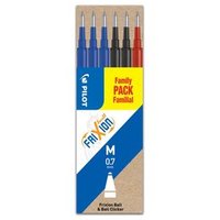 PILOT PEN 2261123F6 FriXion Tintenrollerminen 0.7 schwarz 2x, rot 1x, blau 3x von Pilot