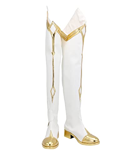 PinLian Genshin Impact Traveler Lumine Boots Schuhe Halloween Cosplay Kostüm (10M US Female) von PinLian