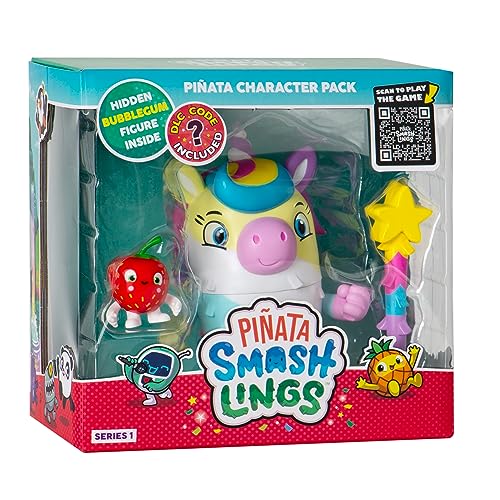 Pinata Smashlings Pinata Gelenkfigur Luna Einhorn, Roblox Toys, Ideales Geschenk, Offizielles Pinata Smashlings Spielzeug, Rosa von Pinata Smashlings