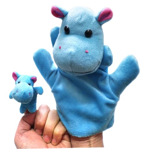1 Set Handpuppen Hippo Plüsch Finger Puppen für Kinder Rollenspiele Handpuppen entzückende Tierpuppen für Kinder für das Geschichtenerzählen von Spielzeiten, Fingerpuppen von Pineeseatile