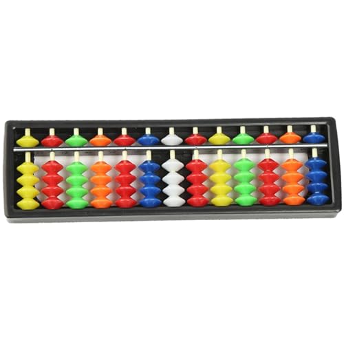 Abacus Abacus für Kinder farbenfrohe Perlen 13 Stäbe 8 Zoll ABS Abacus mit Namen Label Tragbares Berechnen von Bildungsmathematikspielzeug für Kindergarten von Pineeseatile