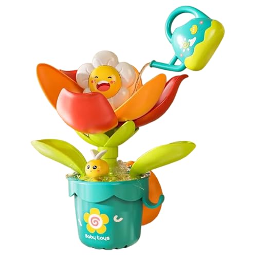 Blumenbadewanne für Baby, interaktiver blühender Babybadblume mit Saugnapfe, einfaches Füllen und Gießen von Bad für Säuglinge für lustige Duschzeit, Baby von Pineeseatile