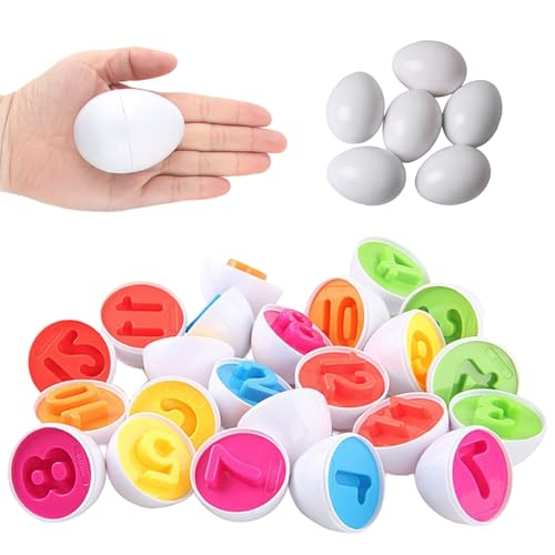 Eierspielzeug für Kleinkinder 1-3, Formsortierer für Kleinkinder 1-3, 12 Stück passende Eier Bauen in der Anzahl, Form & Farbsortierspielzeug, Bildungsspielzeugei Eier für Kindergeburtstagsfeier Gesc Eierspielzeug für Kleinkinder 1-3, Formsortierer für Kleinkinder 1-3, 12 Stück passende Eier Bauen in der Anzahl, Form & Farbsortierspielzeug, Bildungsspielzeugei Eier für Kindergeburtstagsfeier Gesc von Pineeseatile