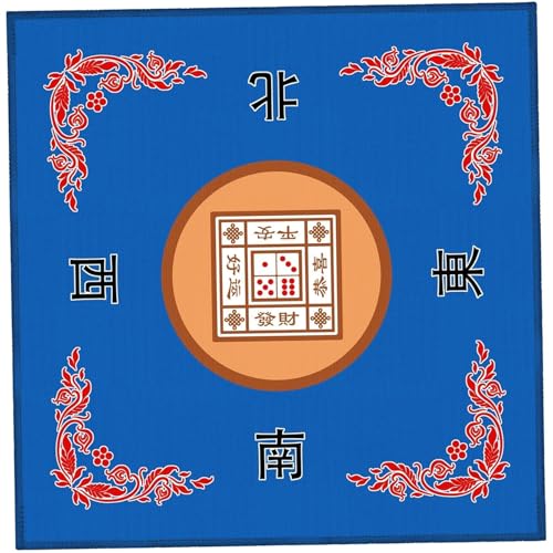 Mahjong Mat, 32x32-Zoll Mahjong Tischmatte, Nicht-Slip-Rausch-Reduktion Mahjong Tischabdeckung, Roll-up-Spiele für Tisch Mahjong, Poker, Karten-, Board- und Fliesenspiele, Mahjong-Matte für Tisch von Pineeseatile