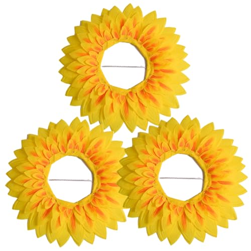 Pineeseatile Blumenkostüm, 3pcs lustige Hüte für Erwachsene Kinder, 16,5 -Zoll -Sonnenblumenkostüm, lustige Kopfbedeckung für Tanzparty Festival -Spiele Performance Requisite von Pineeseatile