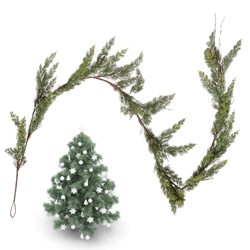 Pineeseatile Cedar Garland Künstliche realistische 98-Zoll-Weihnachtsgirland von Pineeseatile