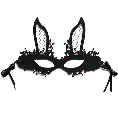 Pineeseatile Halloween Mask Black Masquerade Maske für Frauen halbe Gesichtskostüm Maske Kostüm Kleid Augenmaske Schleier für Weihnachten Halloween Cosplay Party Girls Frauen Style3 Kostüm Maske111 von Pineeseatile