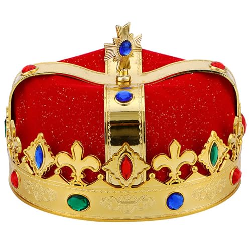 Pineeseatile King Crown, elegantes Cosplay King Crowns für Kinder, Fun & Lightweight Royal Crown Kostümzubehör für Kindergeburtstagsfeier, Königskronen für Männer von Pineeseatile