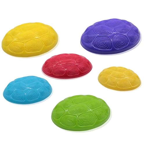 Pineeseatile Kleinkindschrittsteine, 6pcs farbenfrohe niedliche Schildkrötenschrittsteine ​​für Kinder 3+, Nicht -Slip -Sensory -Balance -Spielzeug für Innen im Freien, Schildkröte für Kinder von Pineeseatile