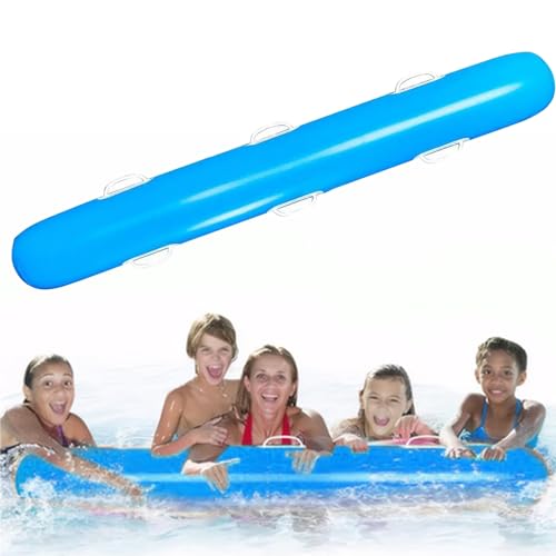 Pineeseatile Pool -Nudeln Jumbo Pool Nudeln 59 '' aufblasbare Pool -Nudel -Jumbo PVC Schwimmnudeln Blocken Sie Poolnudeln mit 6 Griffen Wasserspielzeug für Kinder Schwimmen Lernpool Party Blau von Pineeseatile