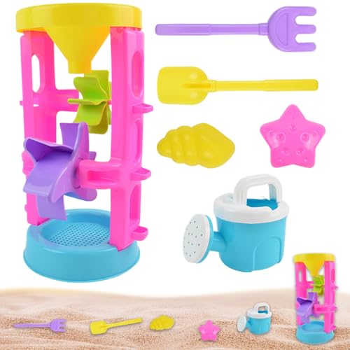 Pineeseatile Sandbox-Spielzeug Kleinkind Beach Toys 6PCS/Set Interactive Elternkind Bunte Bauchmuskeln Sandspielzeug Developmental Dicked Smooth Summer Outdoor Spielzeug für Kinder von Pineeseatile