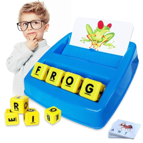 Pineeseatile Spelling Games Montessori Matching Letter Game Eltern-Kind-Interaktionsbrief-Spiel Lern- und Bildungsspielzeug für Geburtstagsgeschenke, Partyspielzeug, Matching Letter Game von Pineeseatile